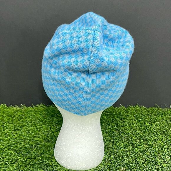 BULA Blue/Grey check Beanie. One size. - Picture 4 of 7